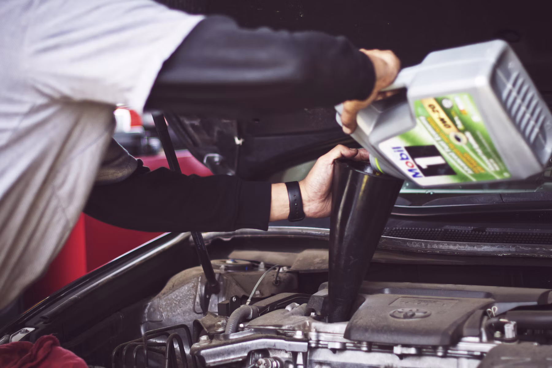 Inspector checking a car